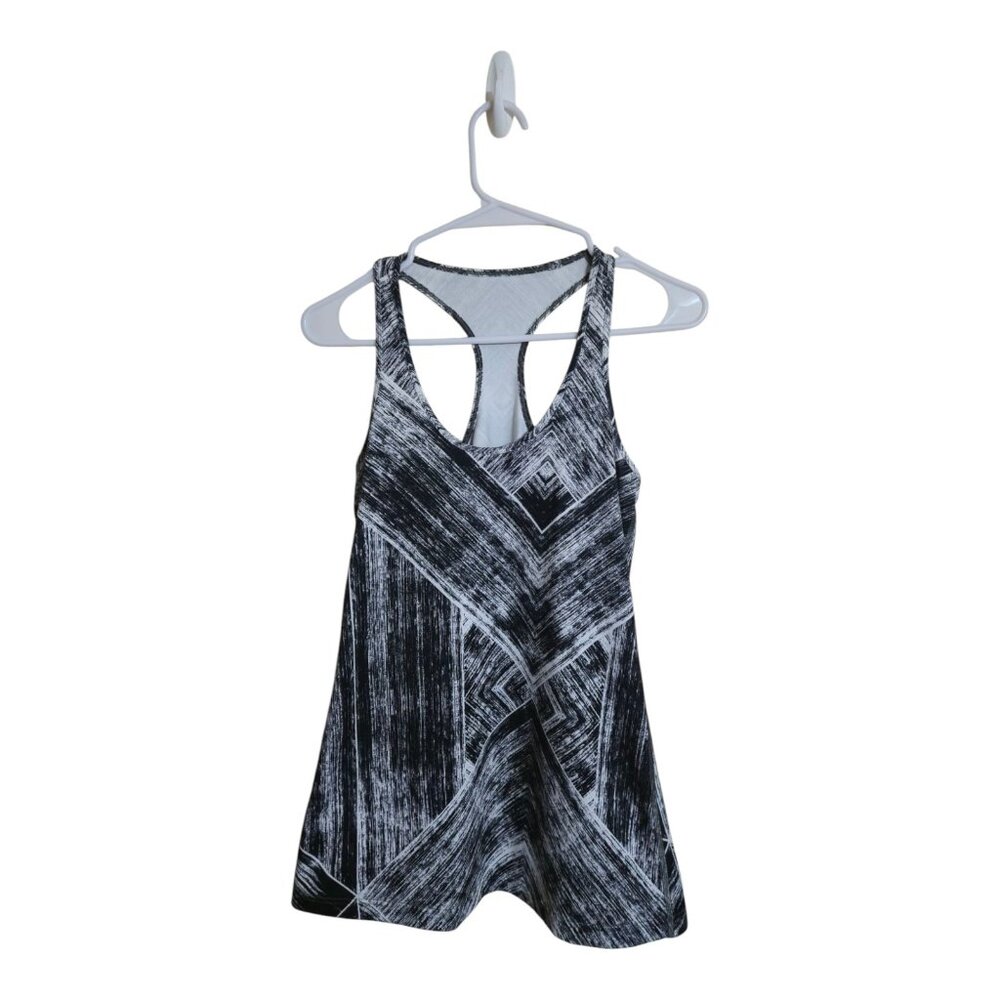 Lululemon Top Women 6 Abstract Tech Racerback Tank Athleisure Sportswear Gym